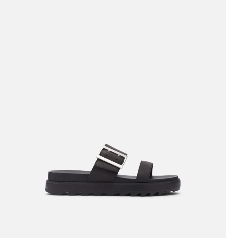 Womens Slides Black - Sorel Roaming™ Buckle - 416809-CDI